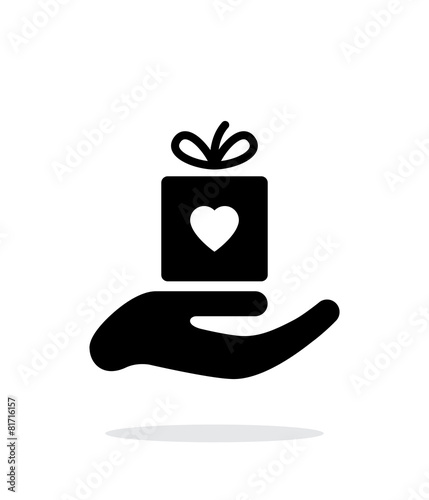 Present icon on white background.