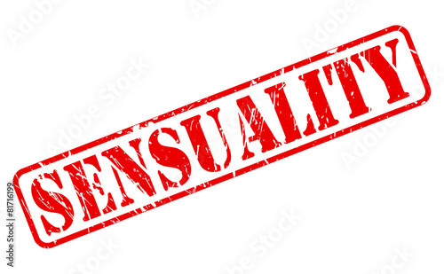 Sensuality red stamp text