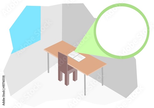 Desk in the room - book zoom