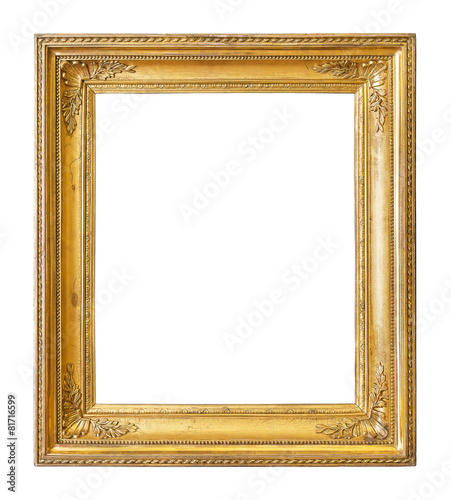 Vintage gold color picture frame