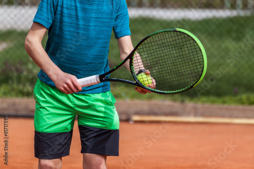 Tennis serve position © nikolay100