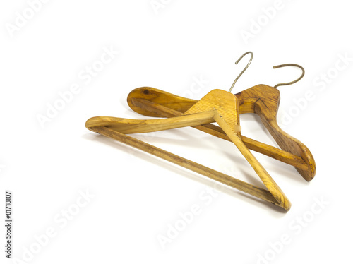 Wooden clothes hanger and photo