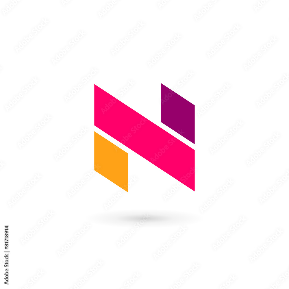 Letter N logo icon design template elements