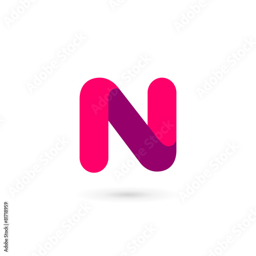 Letter N logo icon design template elements