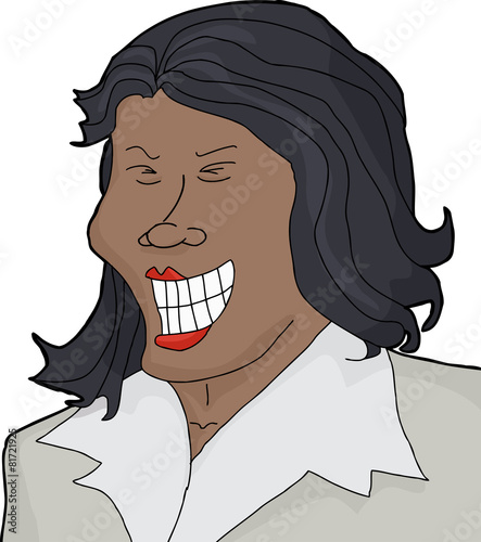 Isolated Laughing Asian Woman