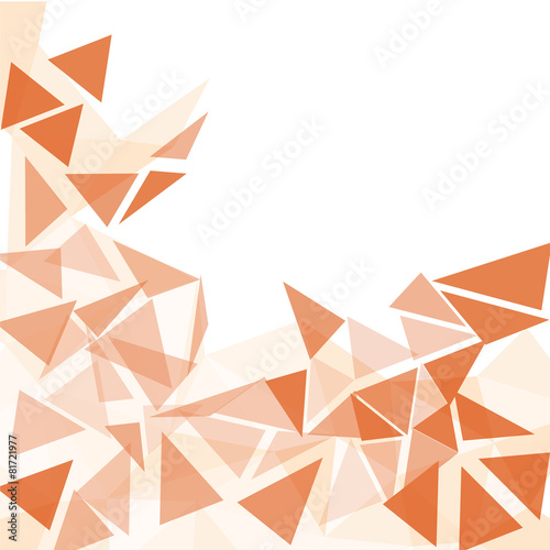 orange triangles abstract background