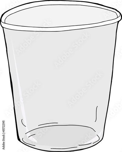 Isolated Empty Plastic Cup