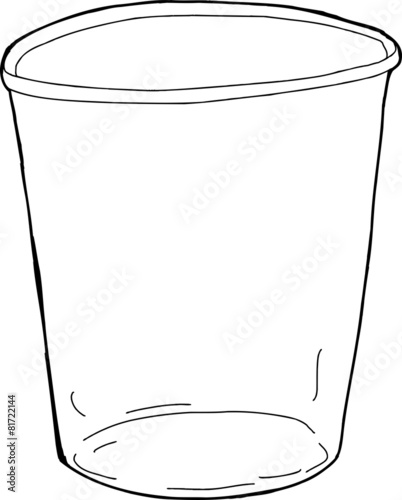 Empty Outlined Cup