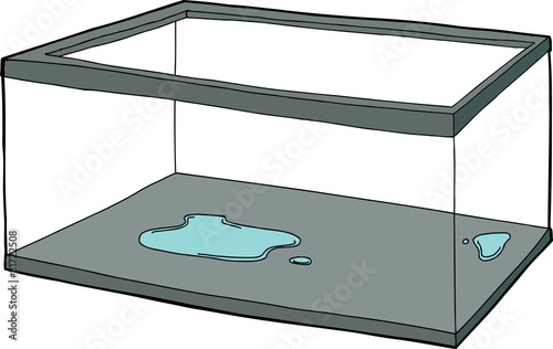 Clear Fish Tank with Puddle