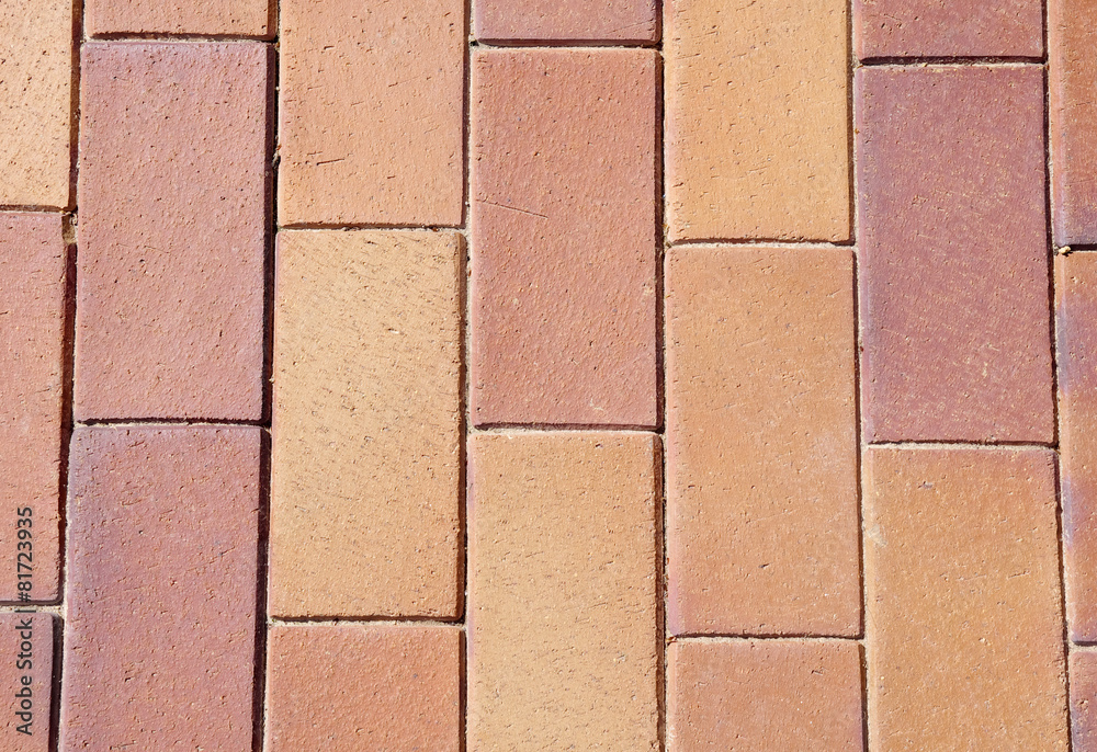 Fototapeta premium Brown ceramic tiles on street