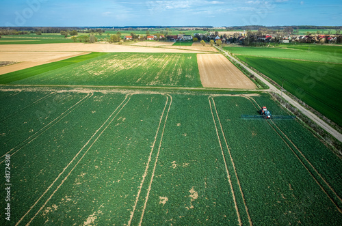 Aerial view of the tractor © Stockr