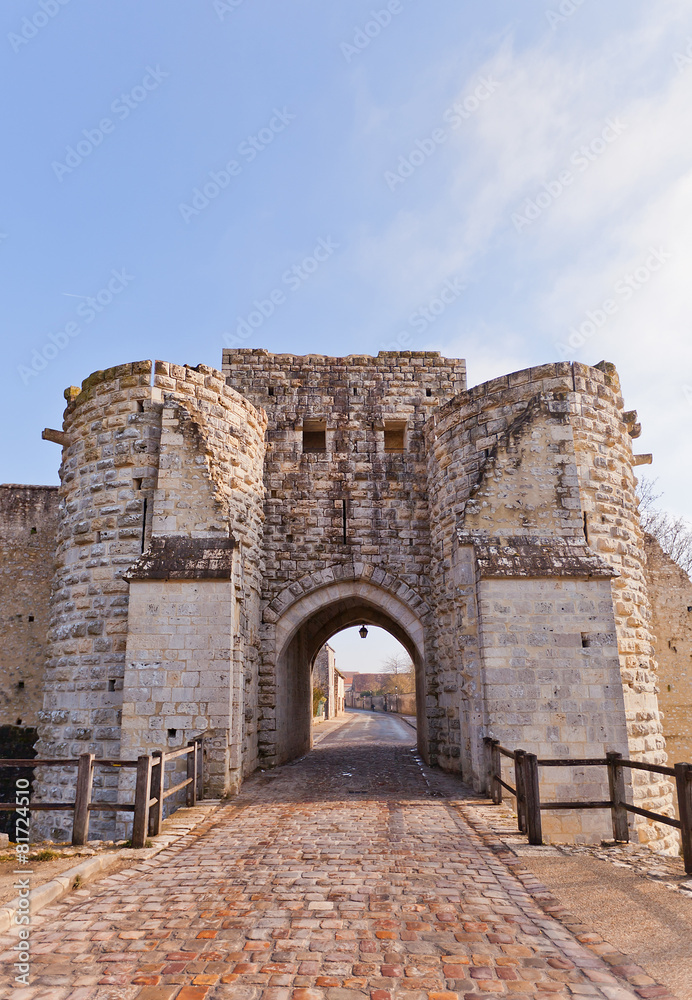Saint Jean Gate (XIII c.)  in Provins France. UNESCO site