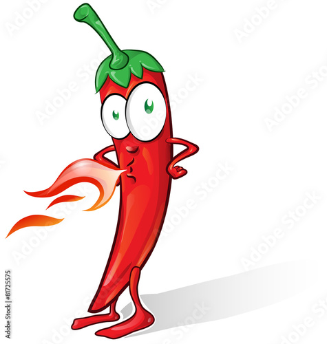 .mexican chili cartoon isolated on white background