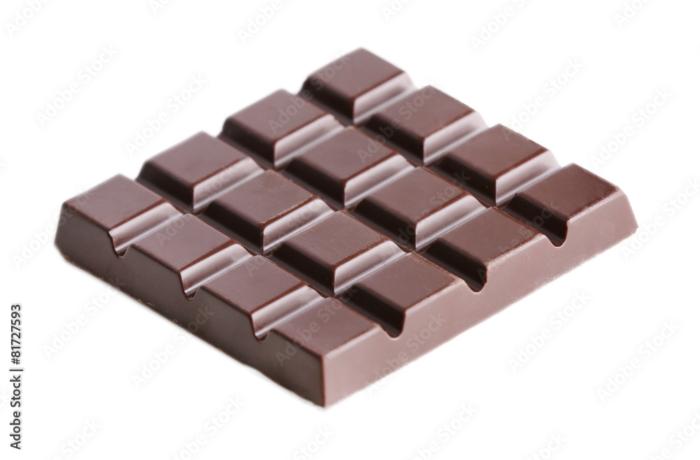 Black chocolate bar isolated on white Black chocolate bar isolated on white