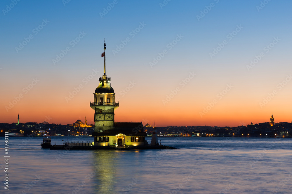 The Maiden's Tower in Istanbul-Turkey