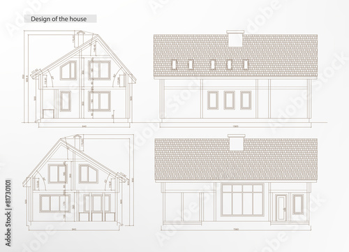 Architectural house blueprint.