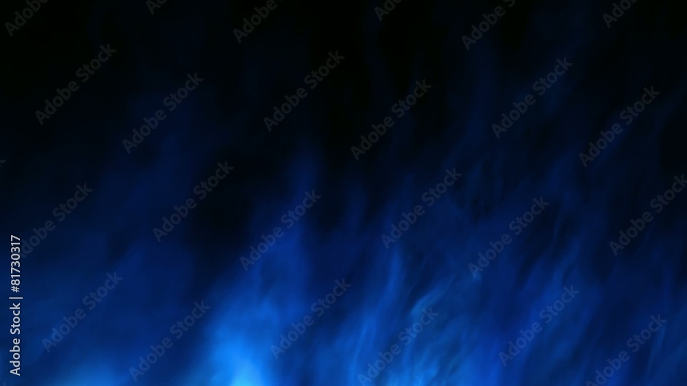 Panning blue fractal fire background with loopable end section