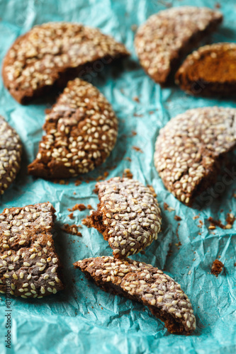 Healthy Fresh Baked Cookies with Sesame
