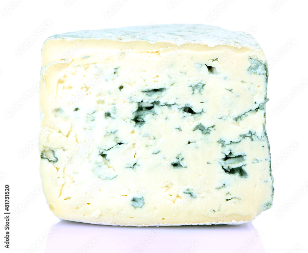 Blue cheese isolated on white