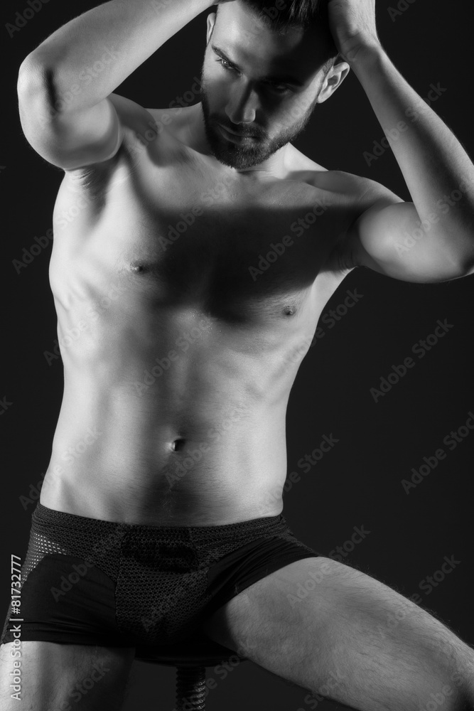 Beautiful and health athletic muscular young man. Beautiful and health athletic muscular young man.