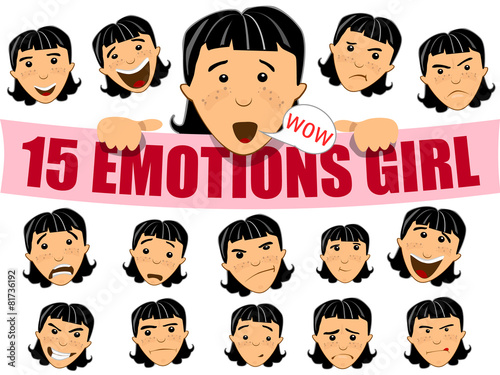Emotions girl face