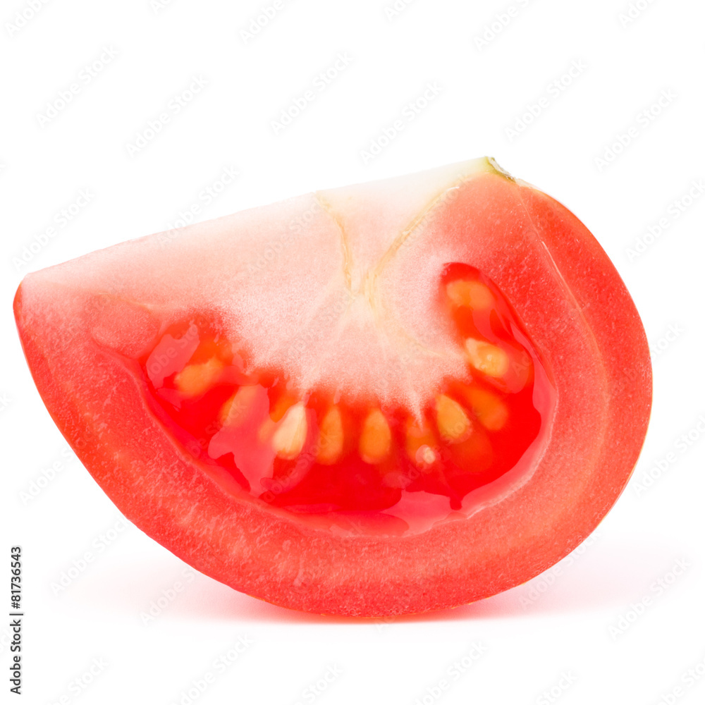 Tomato vegetable slice isolated on white background cutout Tomato vegetable slice isolated on white background cutout