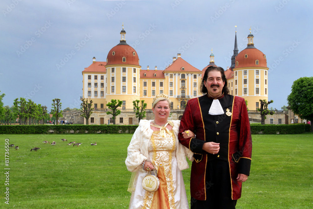 Prunkvolles Paar auf Schloss Moritzbung Prunkvolles Paar auf Schloss Moritzbung