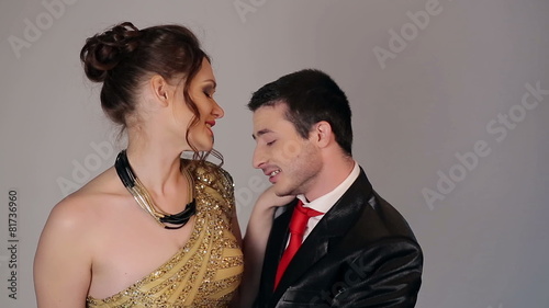 Man Looks at Women's Boobs