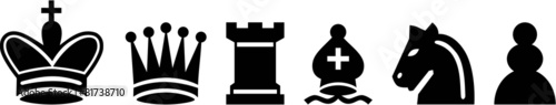 Detailed chess icons