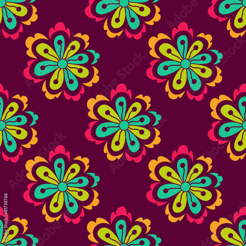 Abstract seamless floral pattern