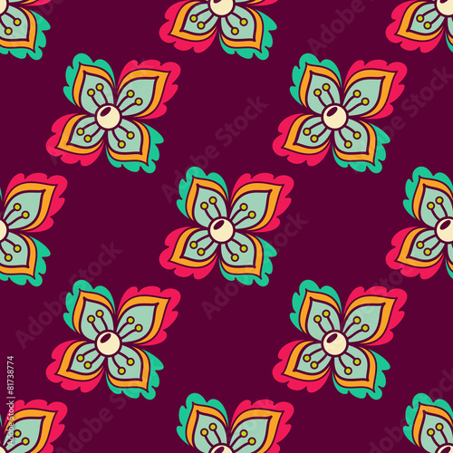 Abstract seamless floral pattern