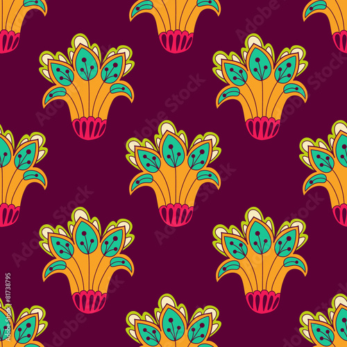 Abstract seamless floral pattern