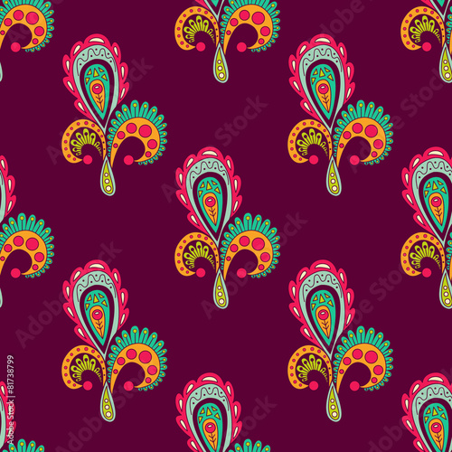 Abstract seamless floral pattern