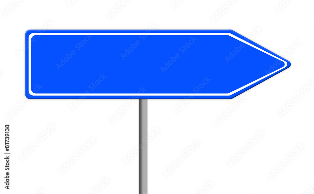 blaues Verkehrs-Schild, blanko, weißer Hintergrund blaues Verkehrs-Schild, blanko, weißer Hintergrund