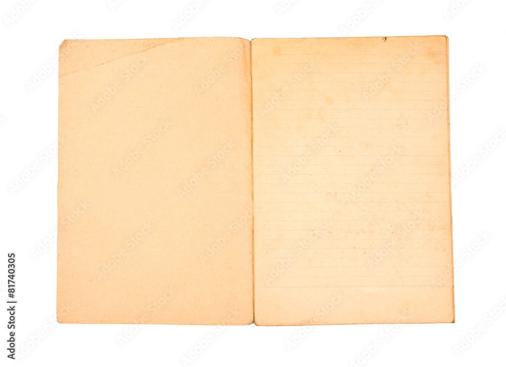 Old book on white background