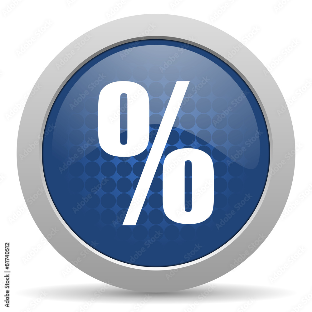 percent blue glossy web icon percent blue glossy web icon