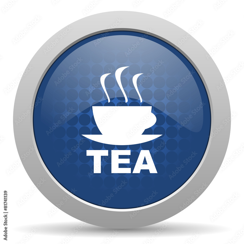 tea blue glossy web icon tea blue glossy web icon