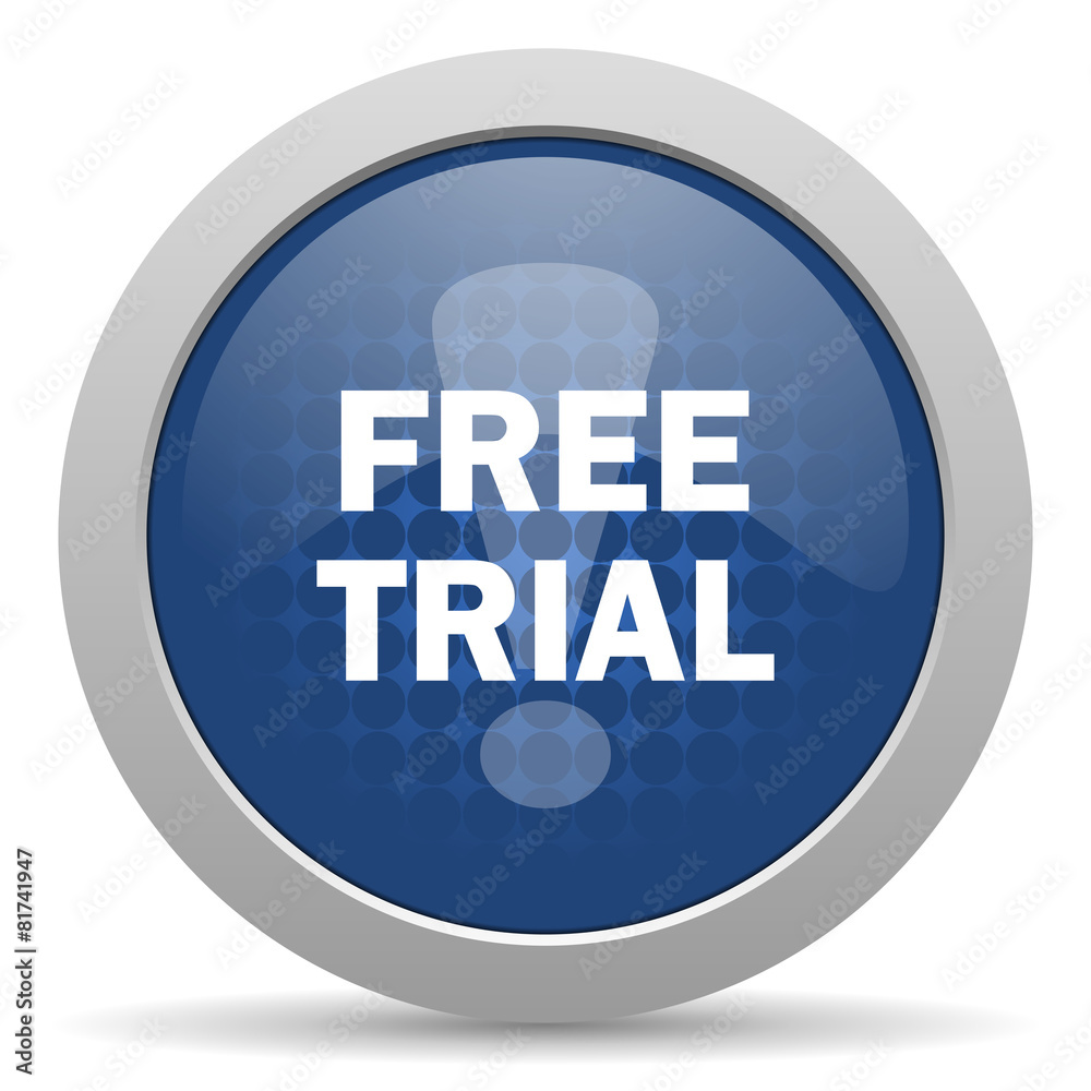 free trial blue glossy web icon free trial blue glossy web icon
