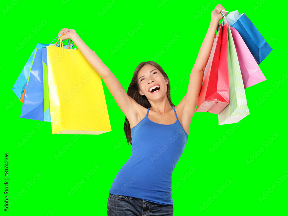 Happy shopping woman Happy shopping woman