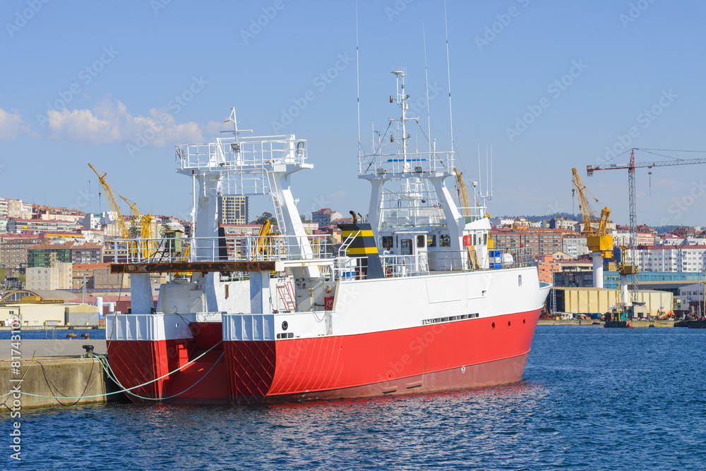 old fishing trawler on the dock old fishing trawler on the dock