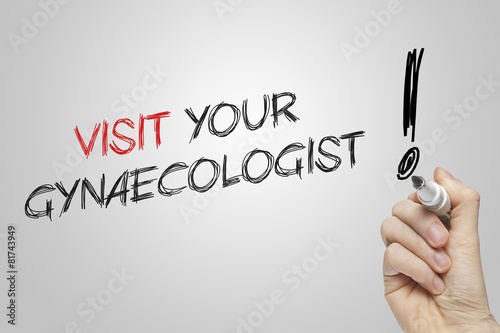 Slika na platnu Hand writing visit your gynaecologist