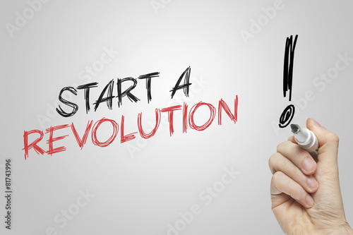 Hand writing start a revolution