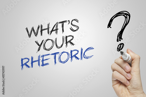 Hand writing what's your rhetoric
