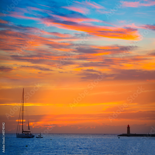 Mallorca port de Andratx sunset in Mallorca © lunamarina
