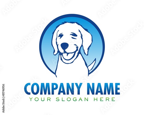 dog puppy pet character logo image vector