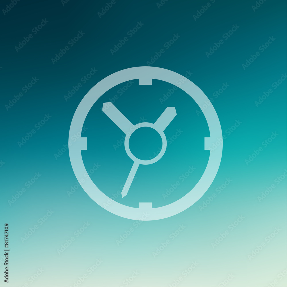 Clock in flat style icon