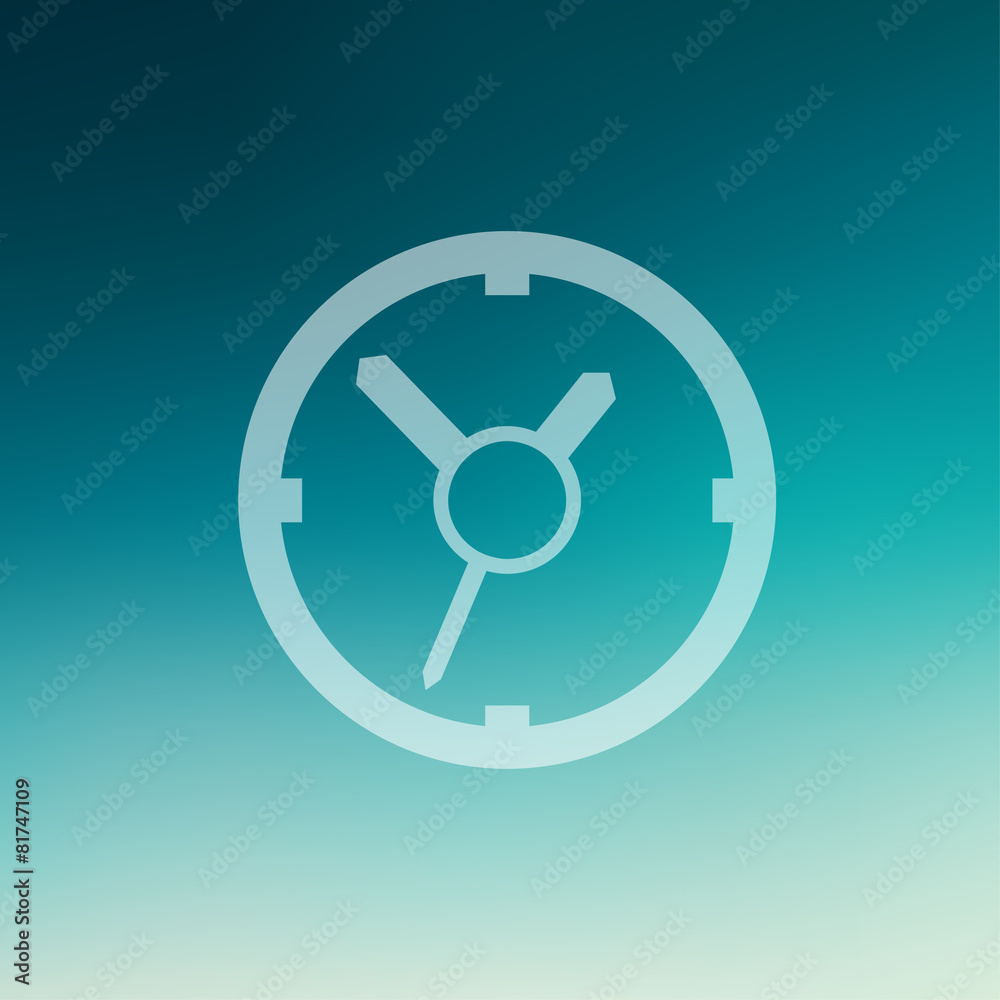 Clock in flat style icon Clock in flat style icon