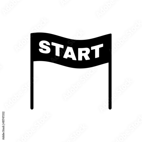 The start icon. Start symbol. Flat