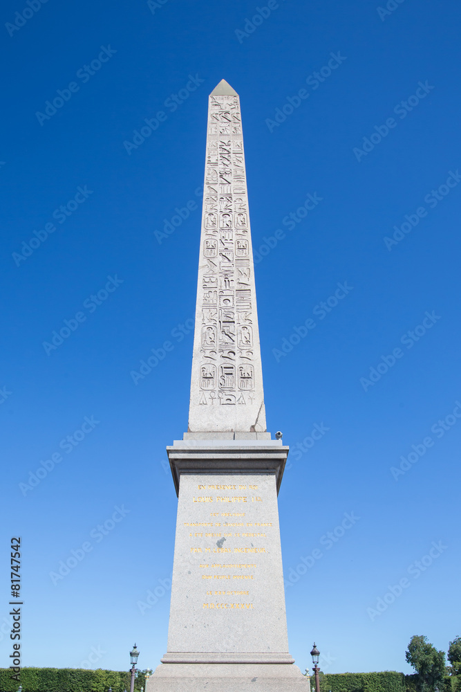 Egyptian obelisk on square Concord