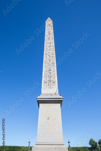 Tela Egyptian obelisk on square Concord